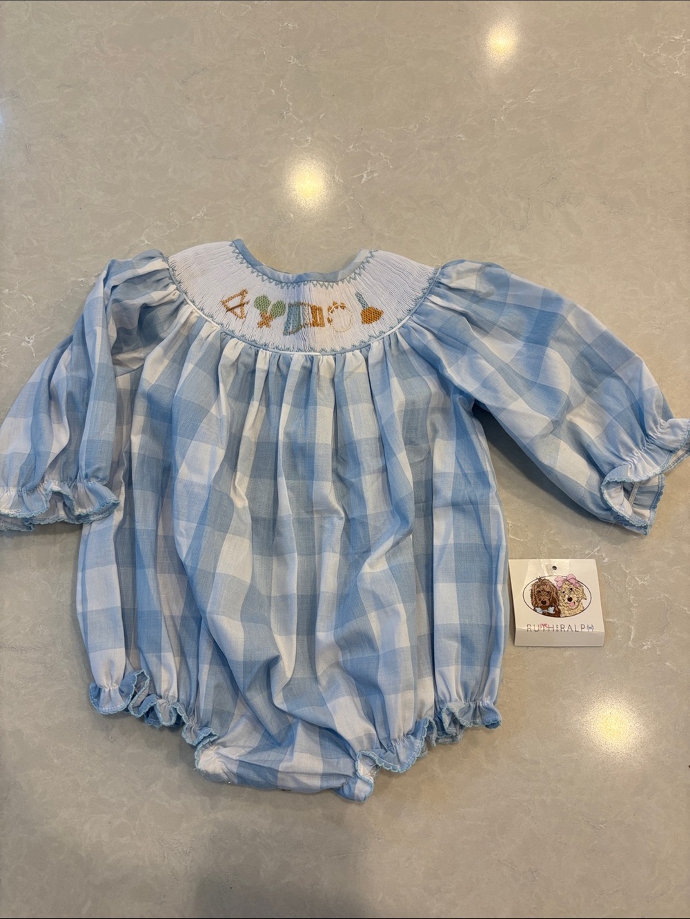 NWT Ruth and Ralph 6M Music smocked bubble